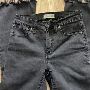 Madewell Cali Demi-Boot Jean Chewed Hem Berkley Black Size 24 J6566